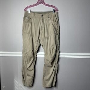 Kuhl Men's Kontra Air Pants 32x30 Khaki Tan Relaxed Fit Hike Climb Lightweight